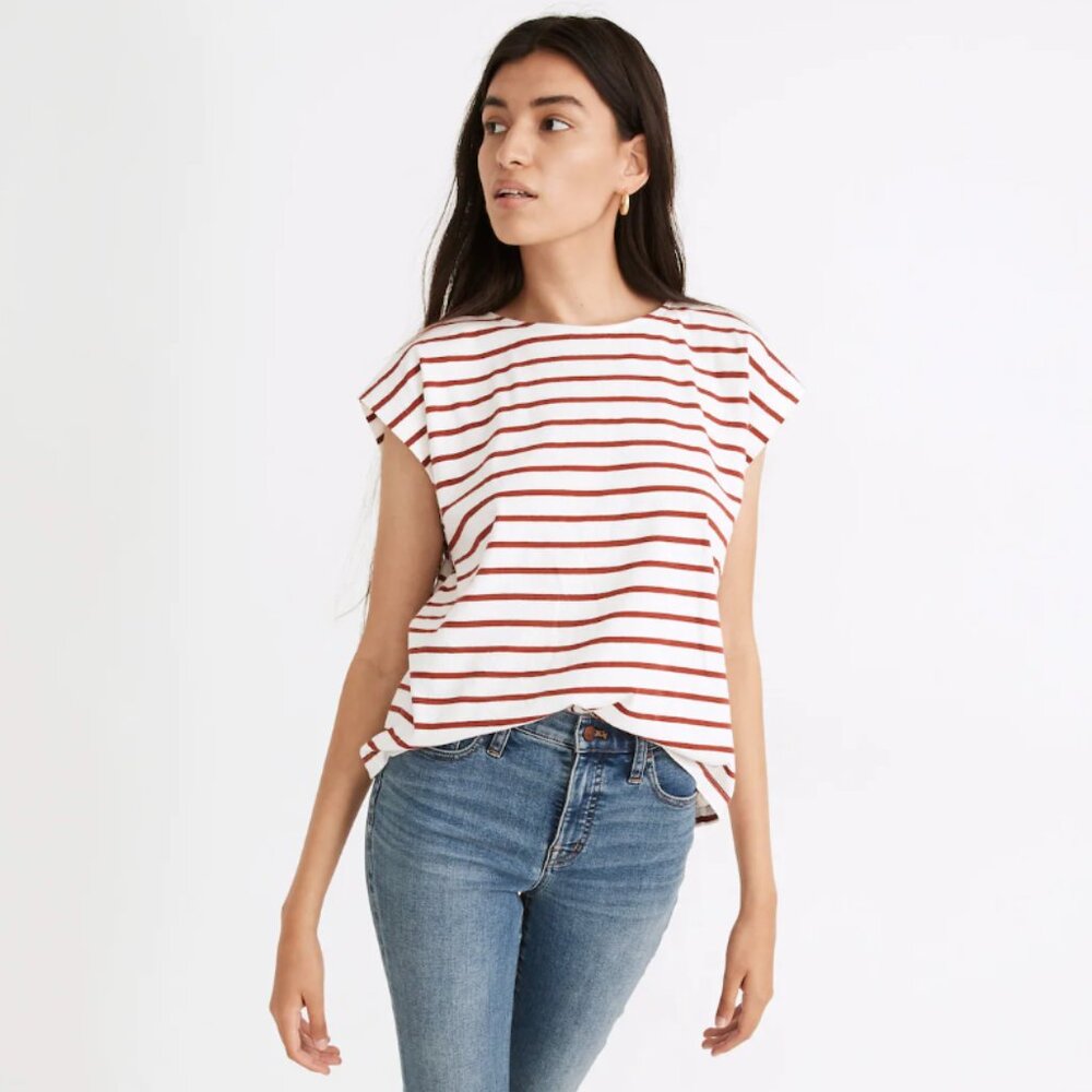 Madewell Shoulder Tee in Stripe
